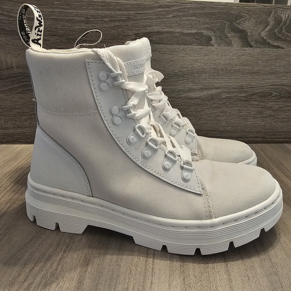 Dr. Martens Combs Boots White Poly Women's Size 8 - Picture 5 of 11